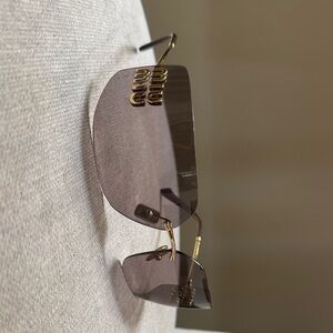 Miu Miu Chic Brown and Gold Sunglasses